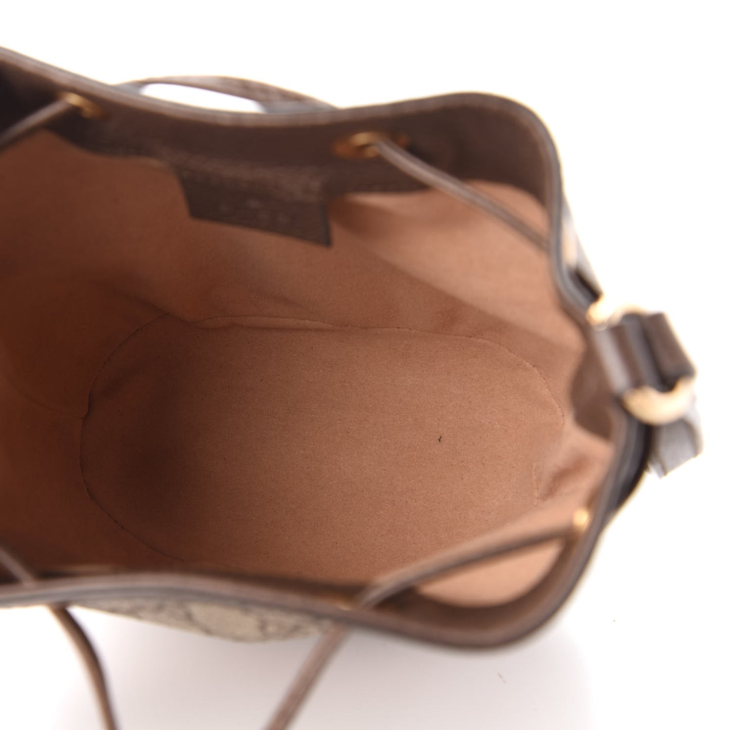 GG Supreme Monogram Web Mini Ophidia Bucket Bag Brown