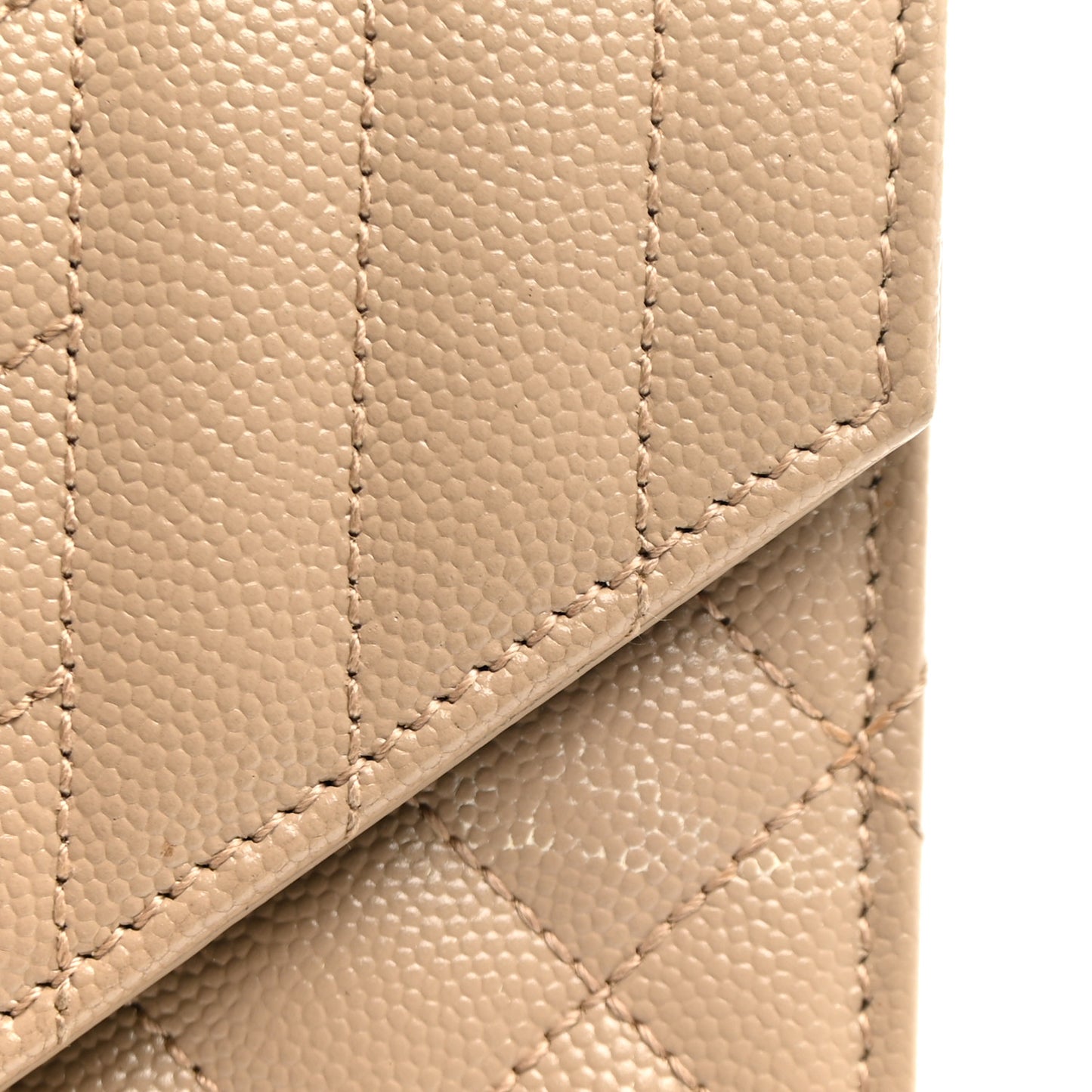 Grain De Poudre Textured Mixed Matelasse Medium Triquilt Monogram Satchel Dark Beige