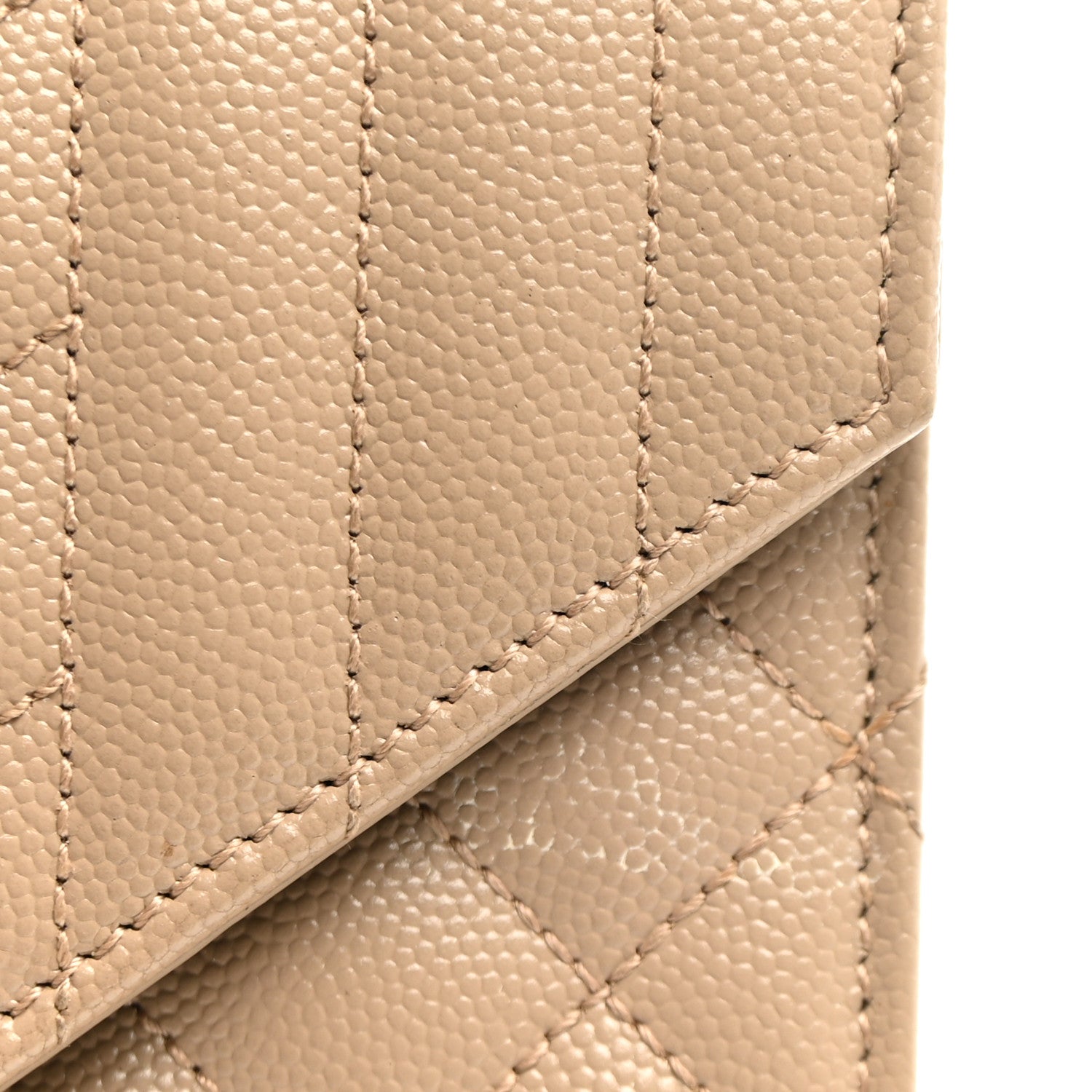 Saint Laurent Grain De Poudre Textured Mixed Matelasse Medium Triquilt Monogram Satchel Dark Beige 10 of 10