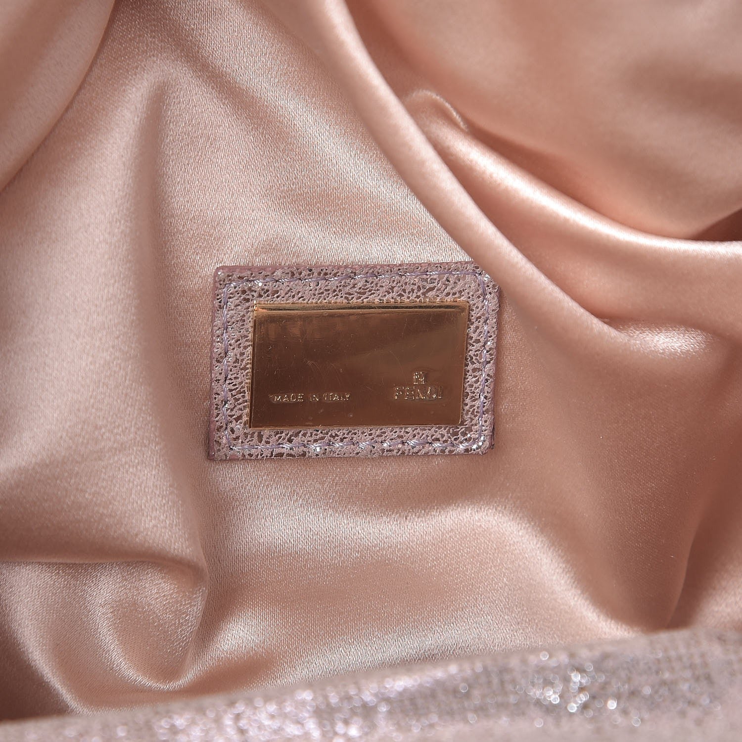 Fendi Metallic Boar Suede Fringed Spy Silver 6 of 9