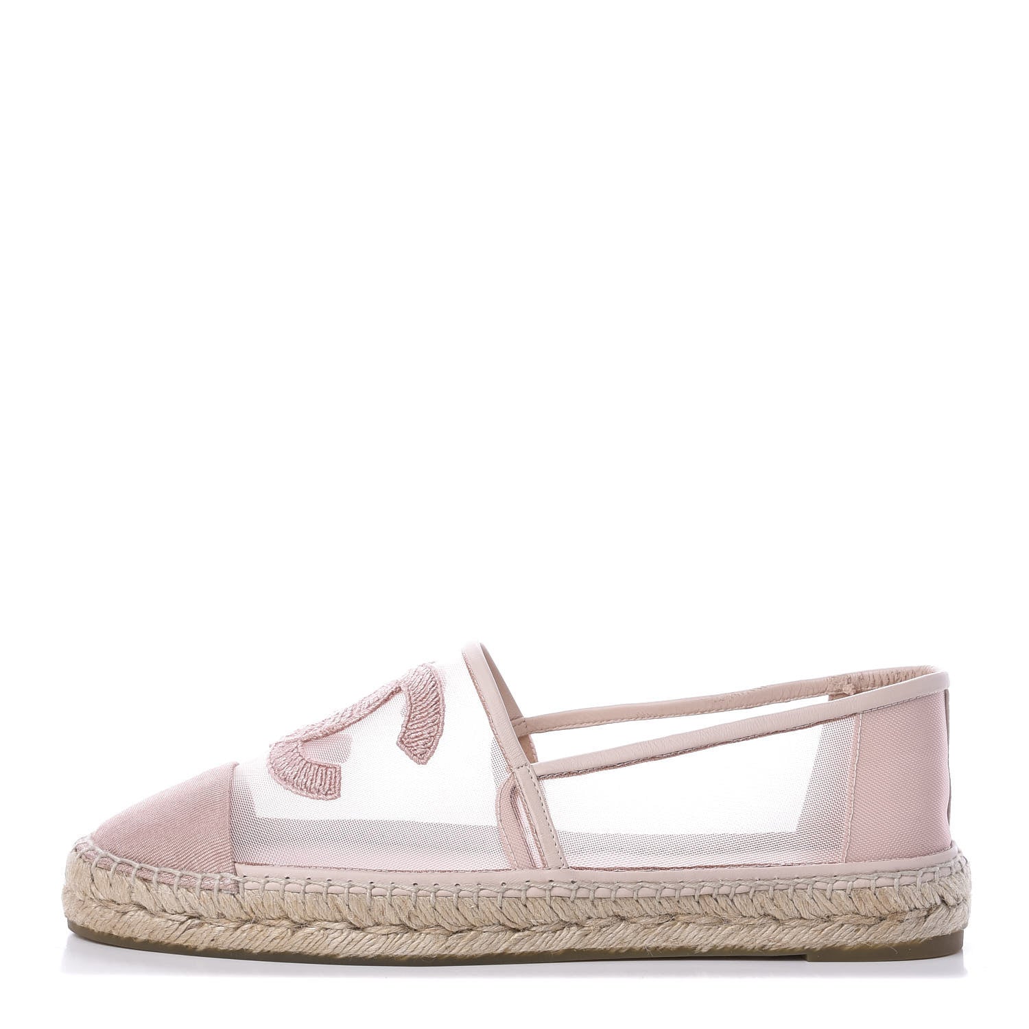 Chanel Mesh Grosgrain CC Espadrilles 42 Pink 1 of 11
