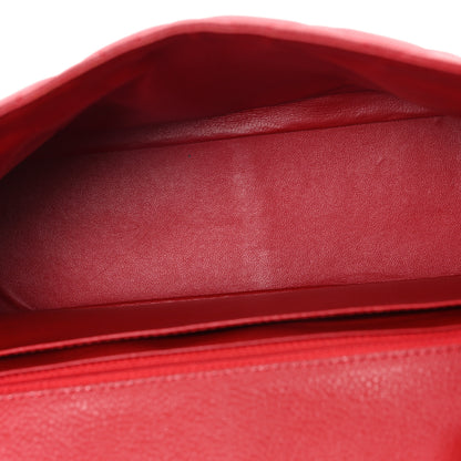 Chanel Caviar Quilted Jumbo Single Flap Red 5 of 11