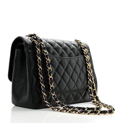 Chanel Caviar Quilted Jumbo Double Flap Black 2 of 10