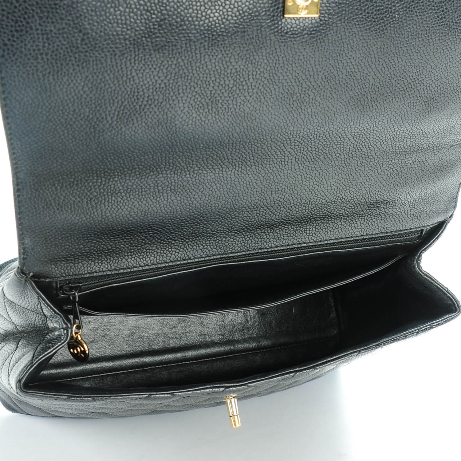 Chanel Caviar Quilted Jumbo Kelly Flap Black 5 of 9
