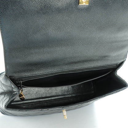 Chanel Caviar Quilted Jumbo Kelly Flap Black 5 of 9
