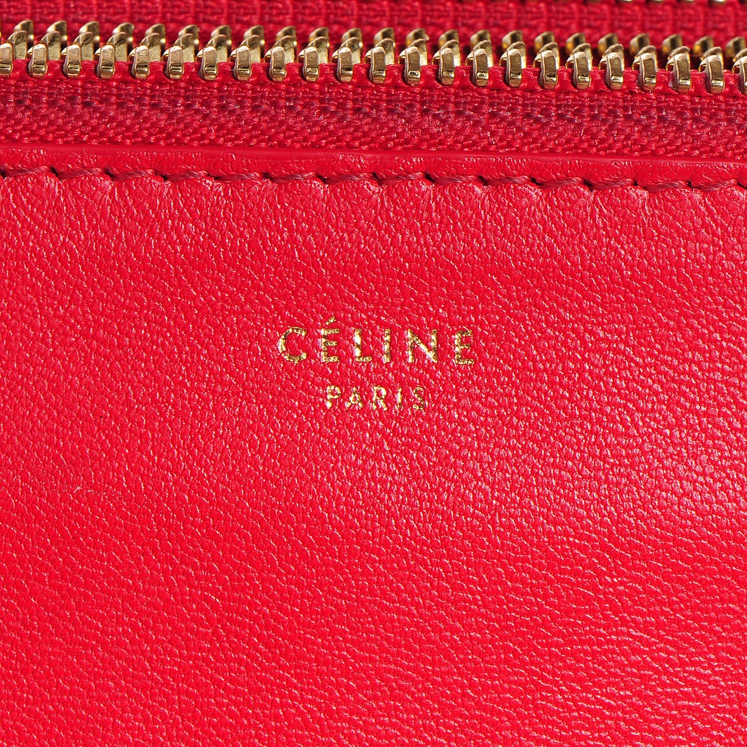 Celine Lambskin Large Trio Crossbody Bag Vermillion 6 of 8