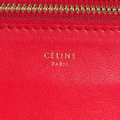 Celine Lambskin Large Trio Crossbody Bag Vermillion 6 of 8