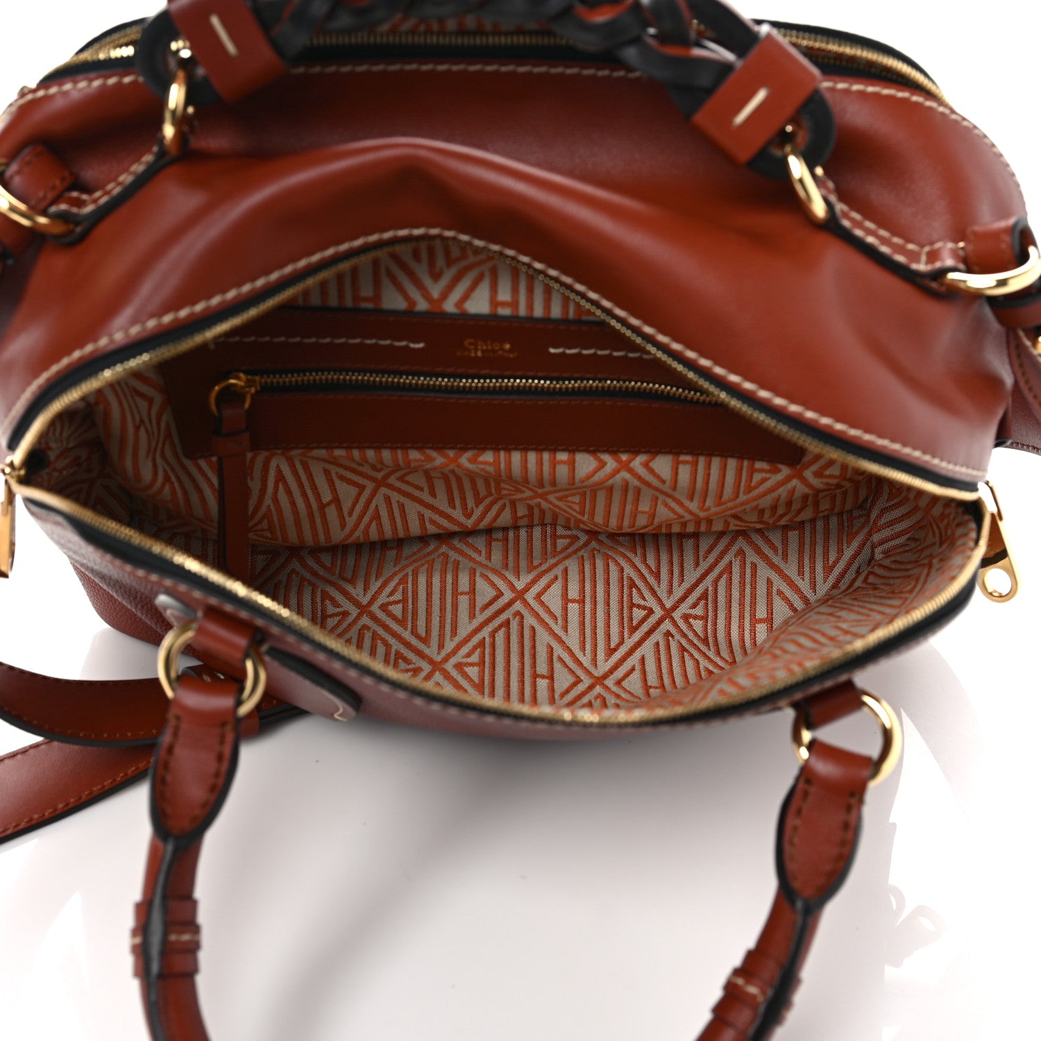 Chloe Calfskin Medium Daria Sepia Brown 5 of 9