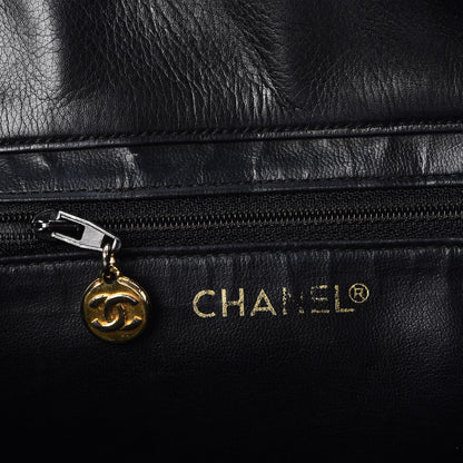 Chanel Calfskin Quilted Large Shoulder Bag Black 7 of 12