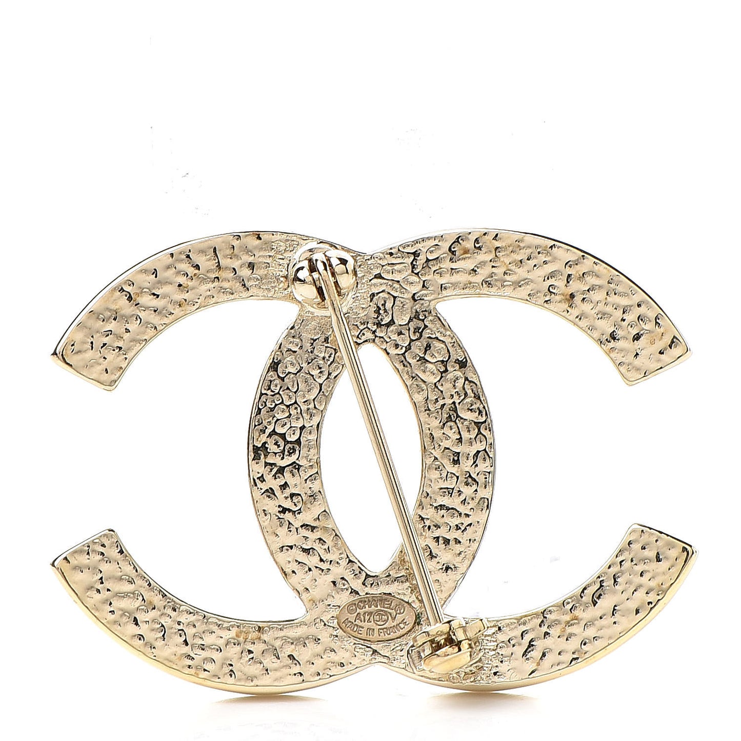 Pearl CC Brooch Gold