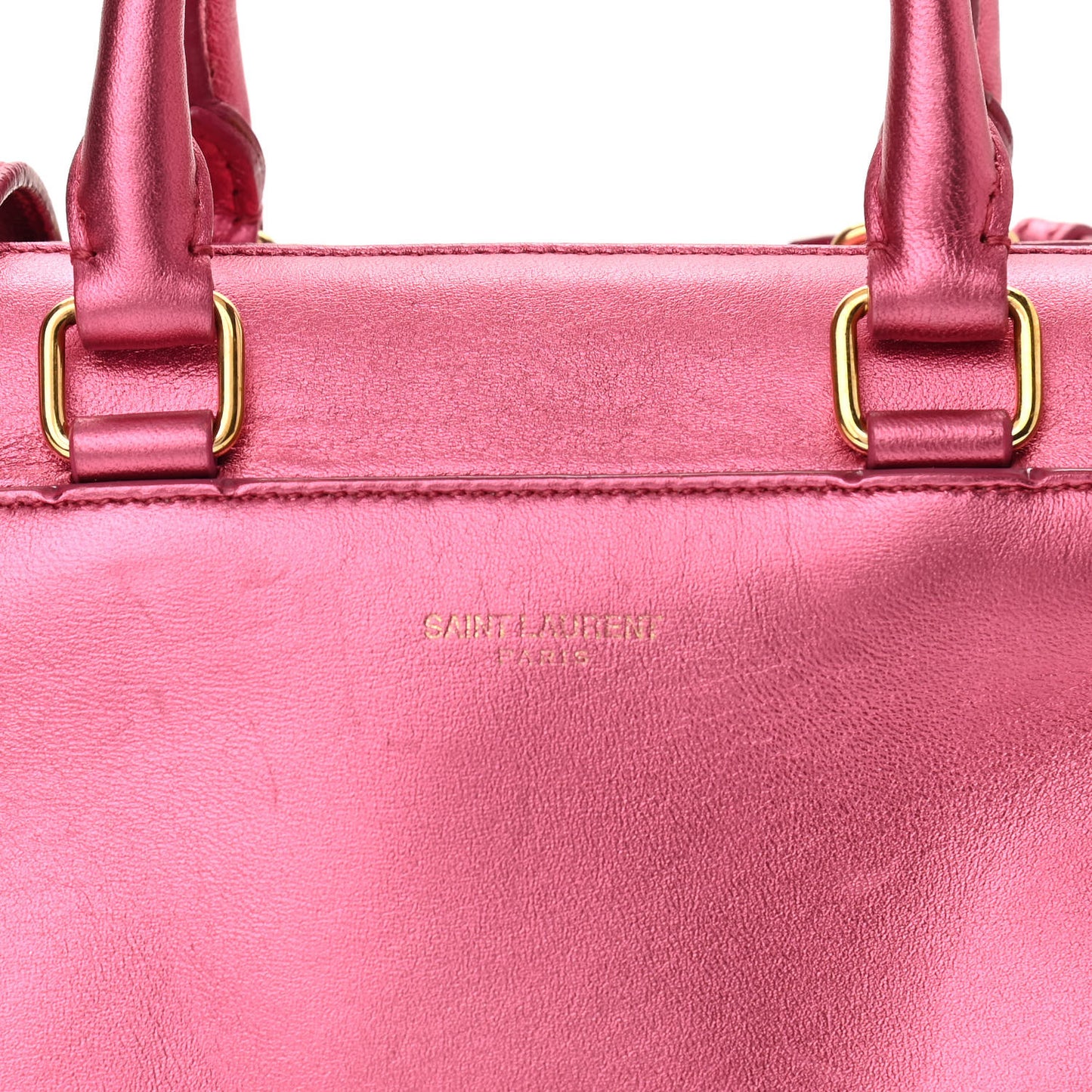 Metallic Lambskin Classic Duffle Toy Pink