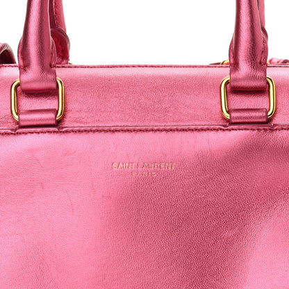 Saint Laurent Metallic Lambskin Classic Duffle Toy Pink 6 of 11