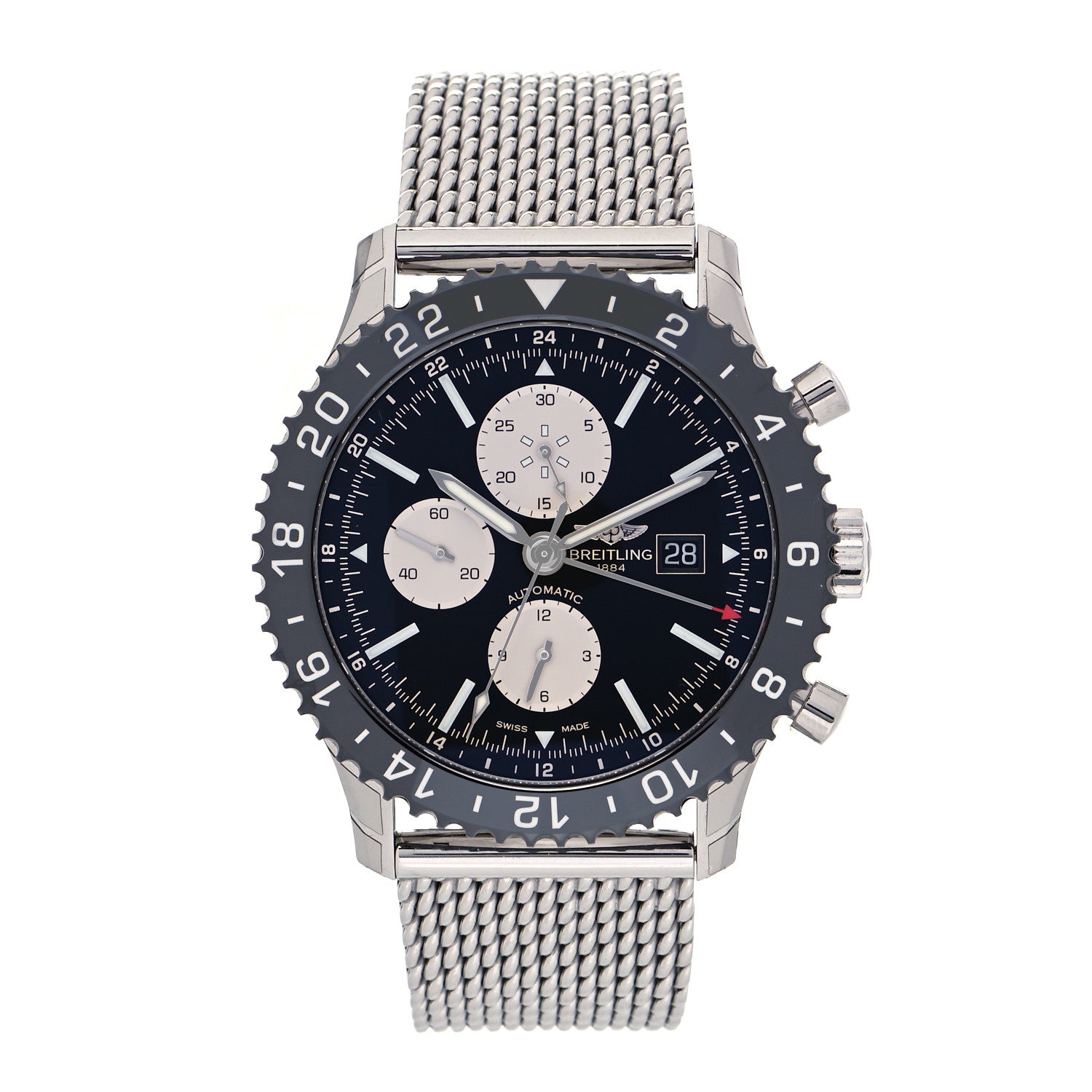 Breitling Stainless Steel 46mm Chronoliner Chronograph Automatic Watch Black Y2431012 1 of 5