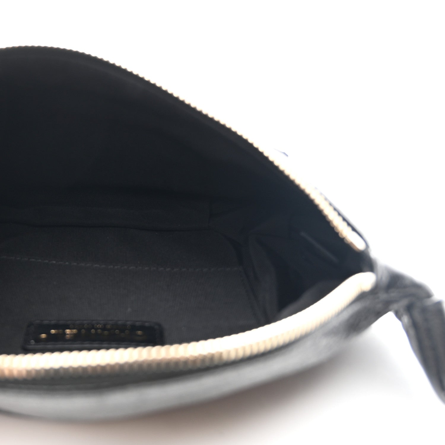 Chanel Crumpled Glazed Lambskin Quilted Waist Bag Fanny Pack Black 5 of 10