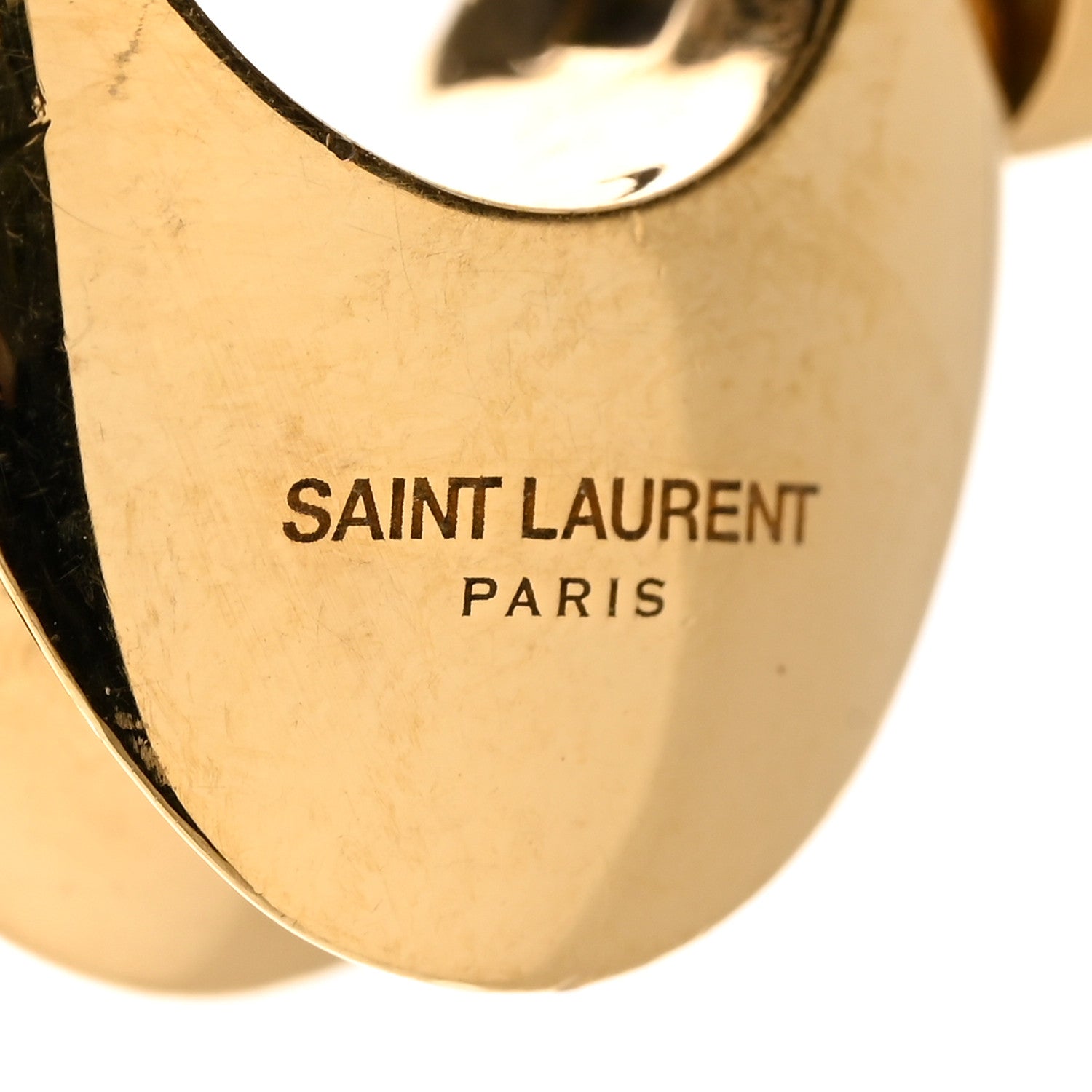 Saint Laurent Arty Hoop Earrings Gold 4 of 4