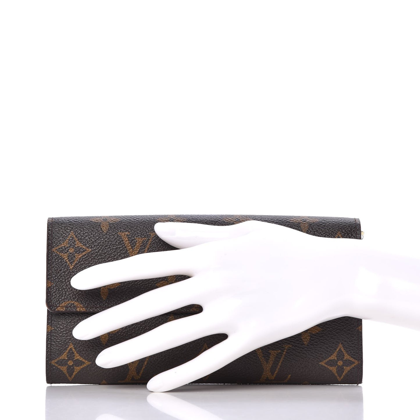 Monogram Leopard Sarah Wallet Blue Infini