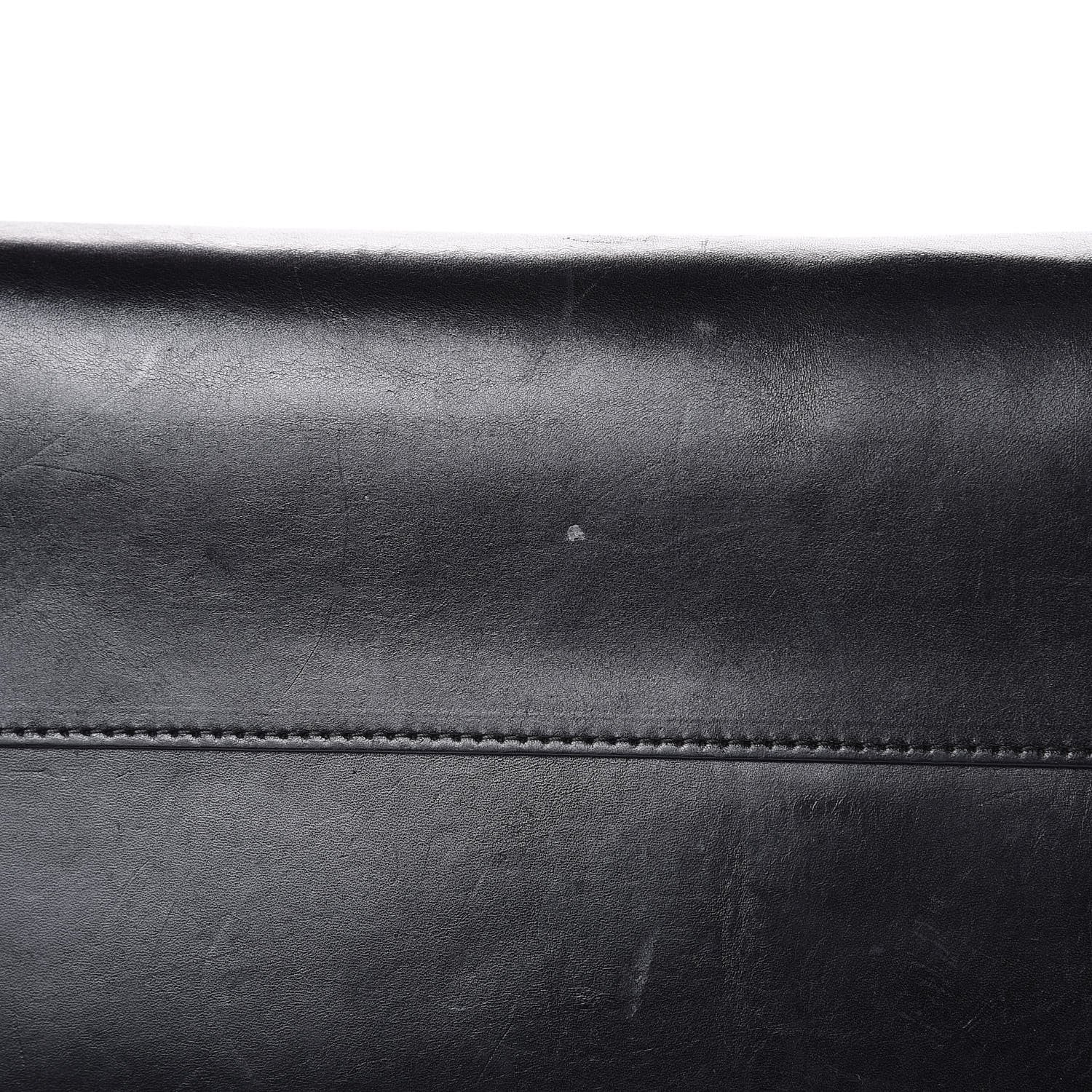 Mansur Gavriel Smooth Calfskin Large Shopping Tote Black Argento 10 of 22