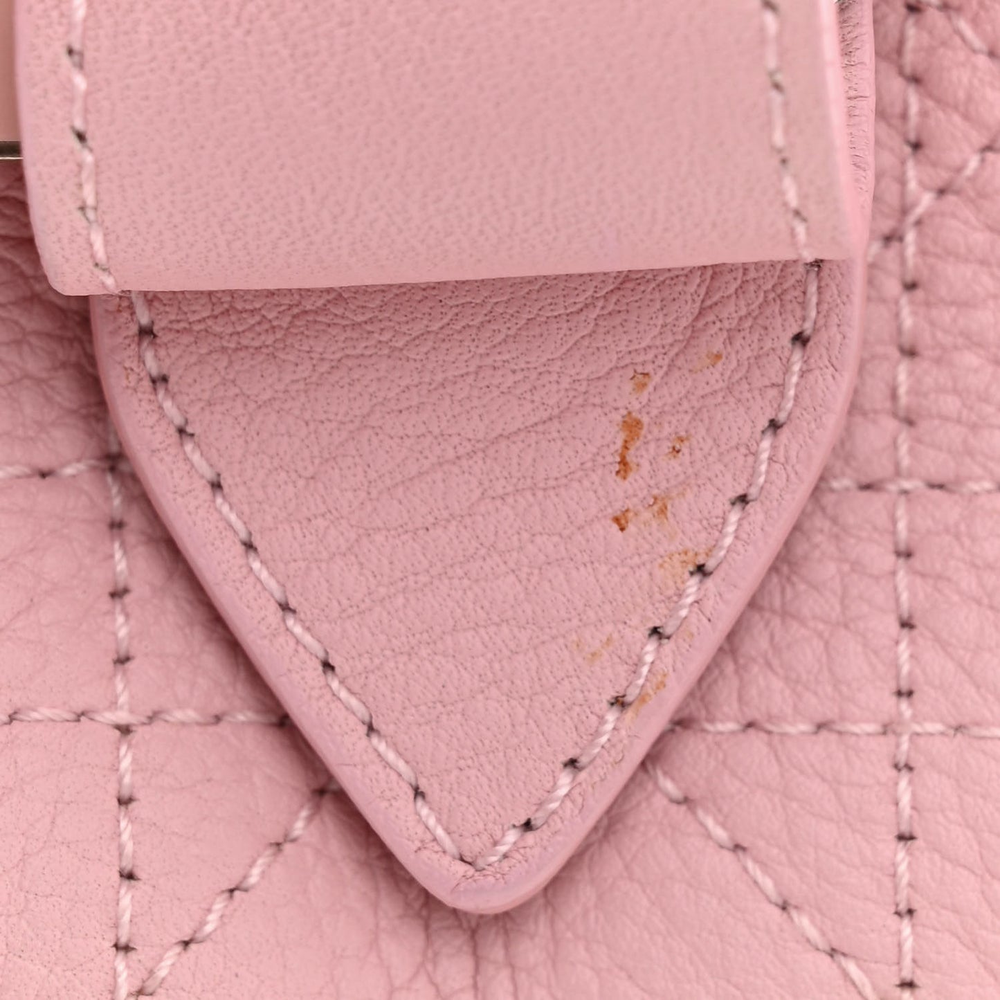 Grained Calfskin Cannage Hobo Pink