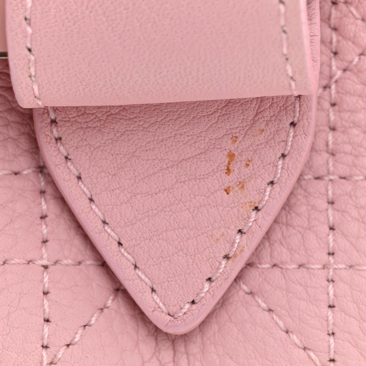 Christian Dior Grained Calfskin Cannage Hobo Pink 12 of 17