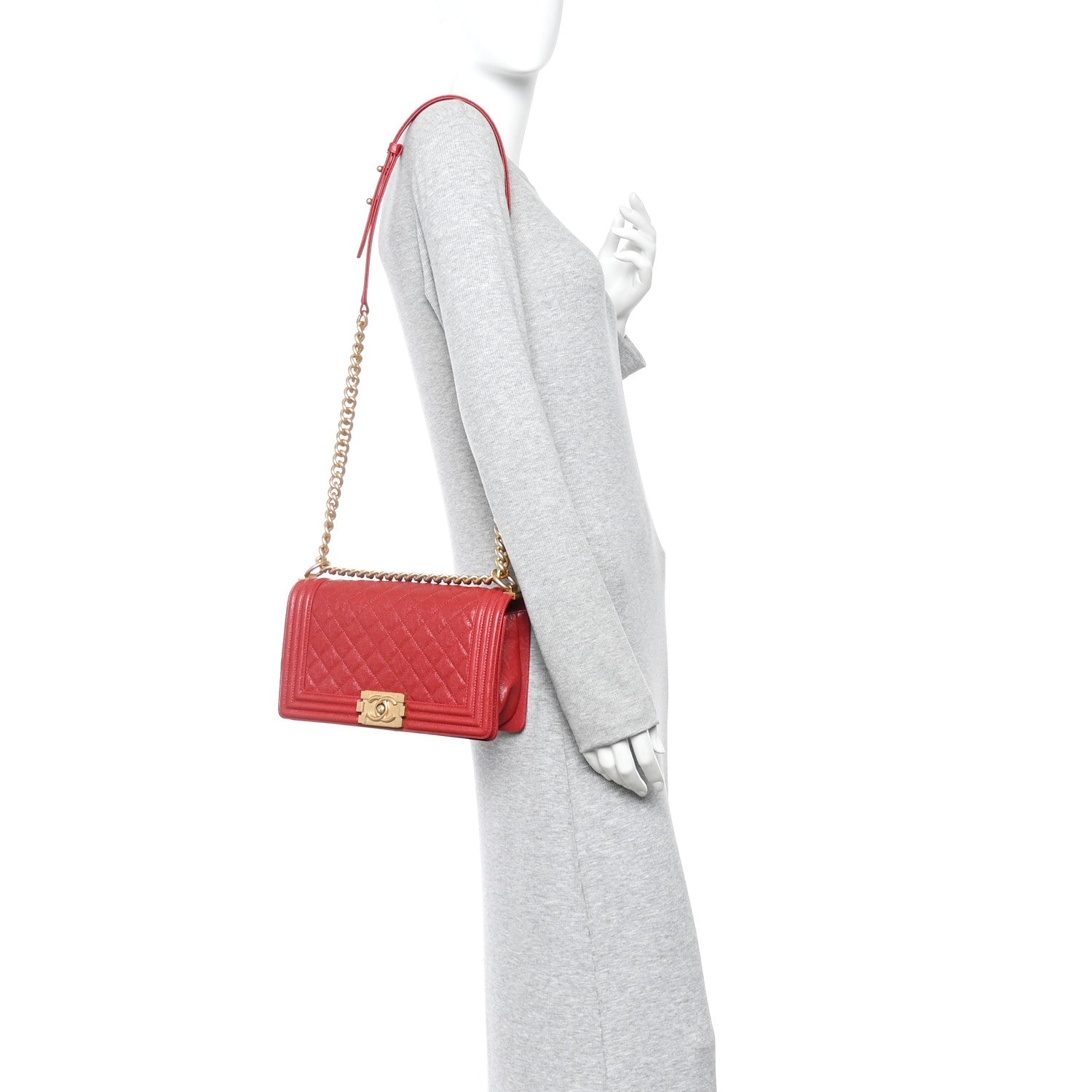 Chanel Lambskin Quilted Medium Boy Flap Red 2 of 11