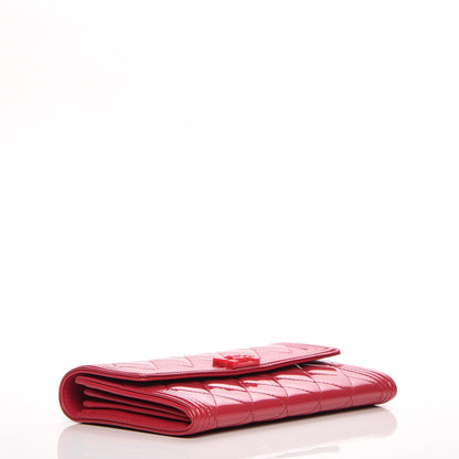 Chanel Patent Calfskin Quilted Boy Flap Wallet Pink 4 of 8