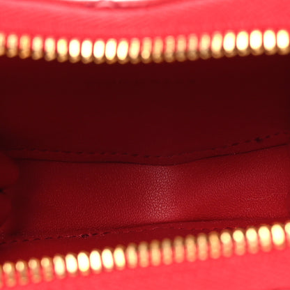 Christian Dior Calfskin Cannage Dioramour Caro Heart Pouch With Chain Bright Red 5 of 12
