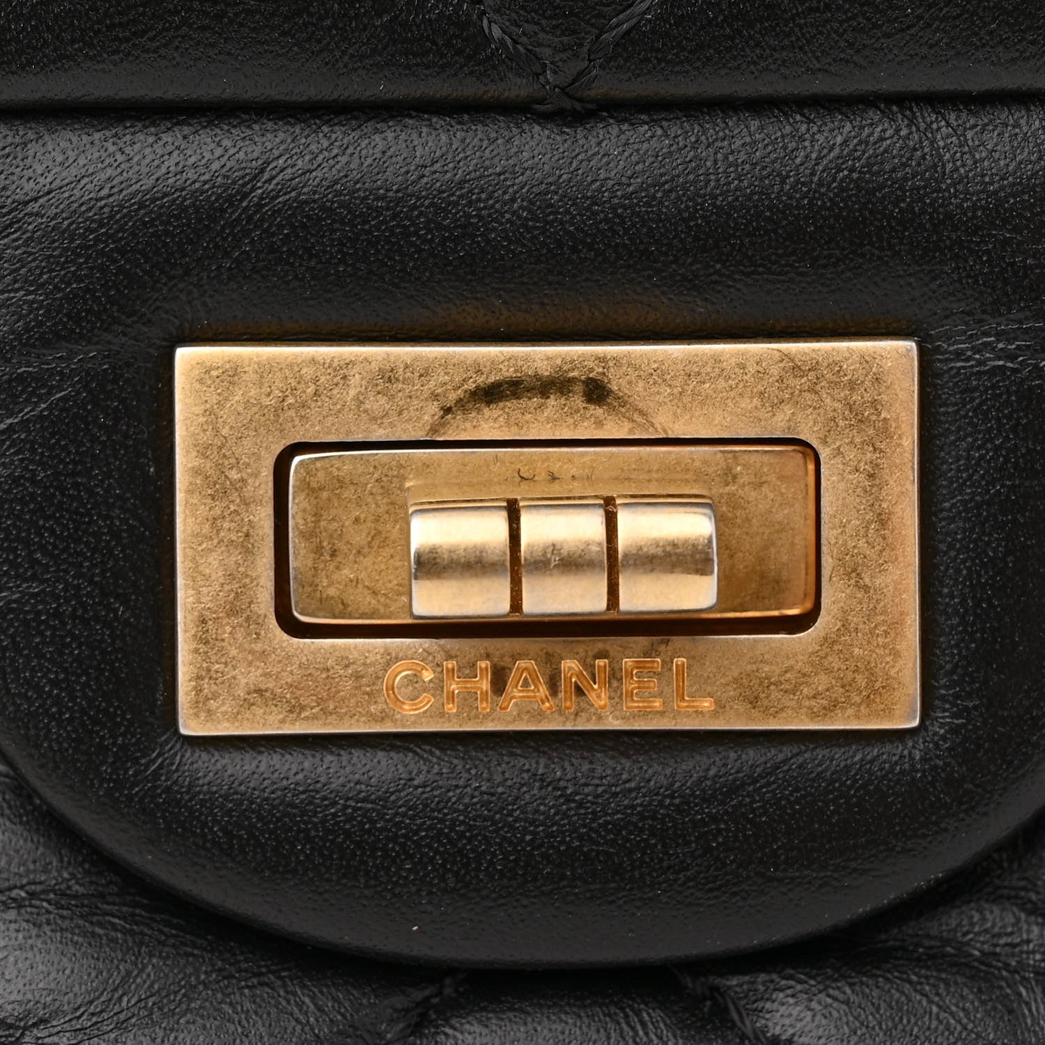 Chanel Aged Calfskin Quilted 2.55 Reissue 225 Flap Black 11 of 12