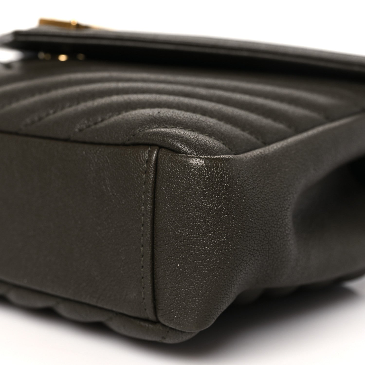 Saint Laurent Sheepskin Matelasse Chevron Monogram Medium College Bag Light Musk 10 of 10