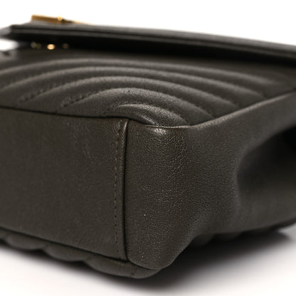 Saint Laurent Sheepskin Matelasse Chevron Monogram Medium College Bag Light Musk 10 of 10