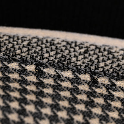 Christian Dior Canvas Houndstooth Embroidered Medium Book Tote Black White 11 of 13