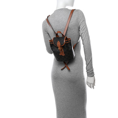 Celine Triomphe Canvas Calfskin Mini Folco Backpack Tan 2 of 12