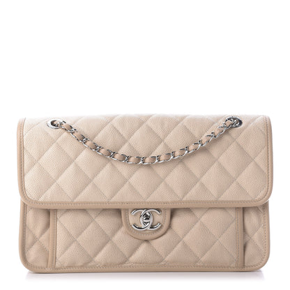 Chanel Caviar French Riviera Large Flap Beige 1 of 10