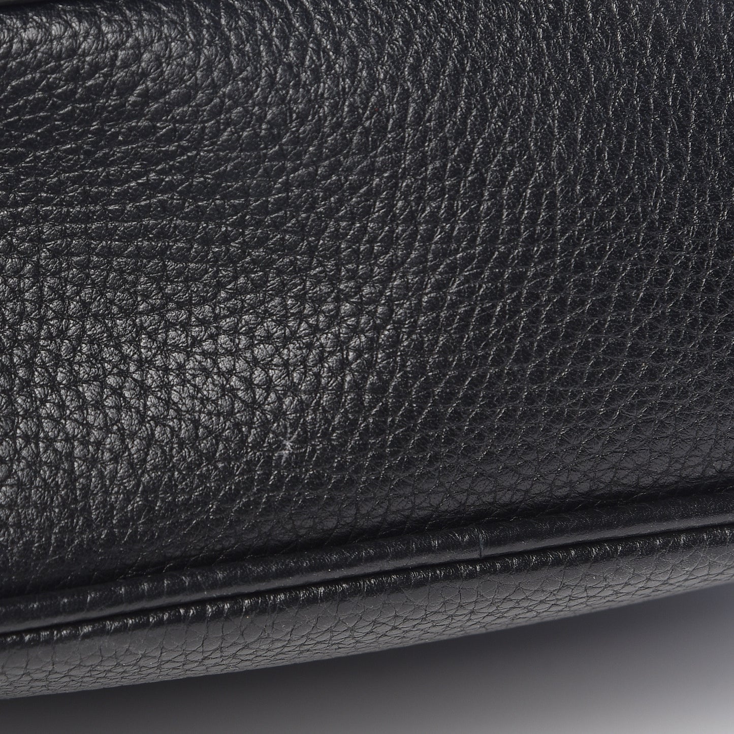Pebbled Calfskin Small Soho Disco Bag Black