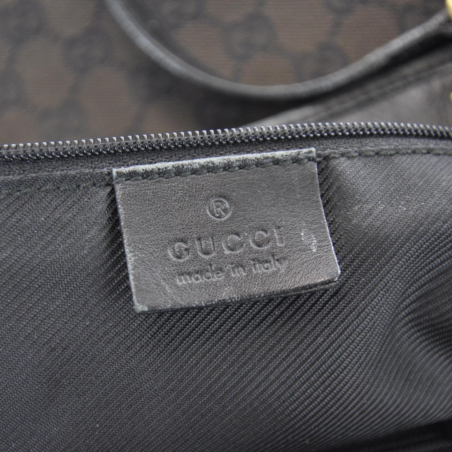 Gucci Nylon Monogram Tote Brown 7 of 8