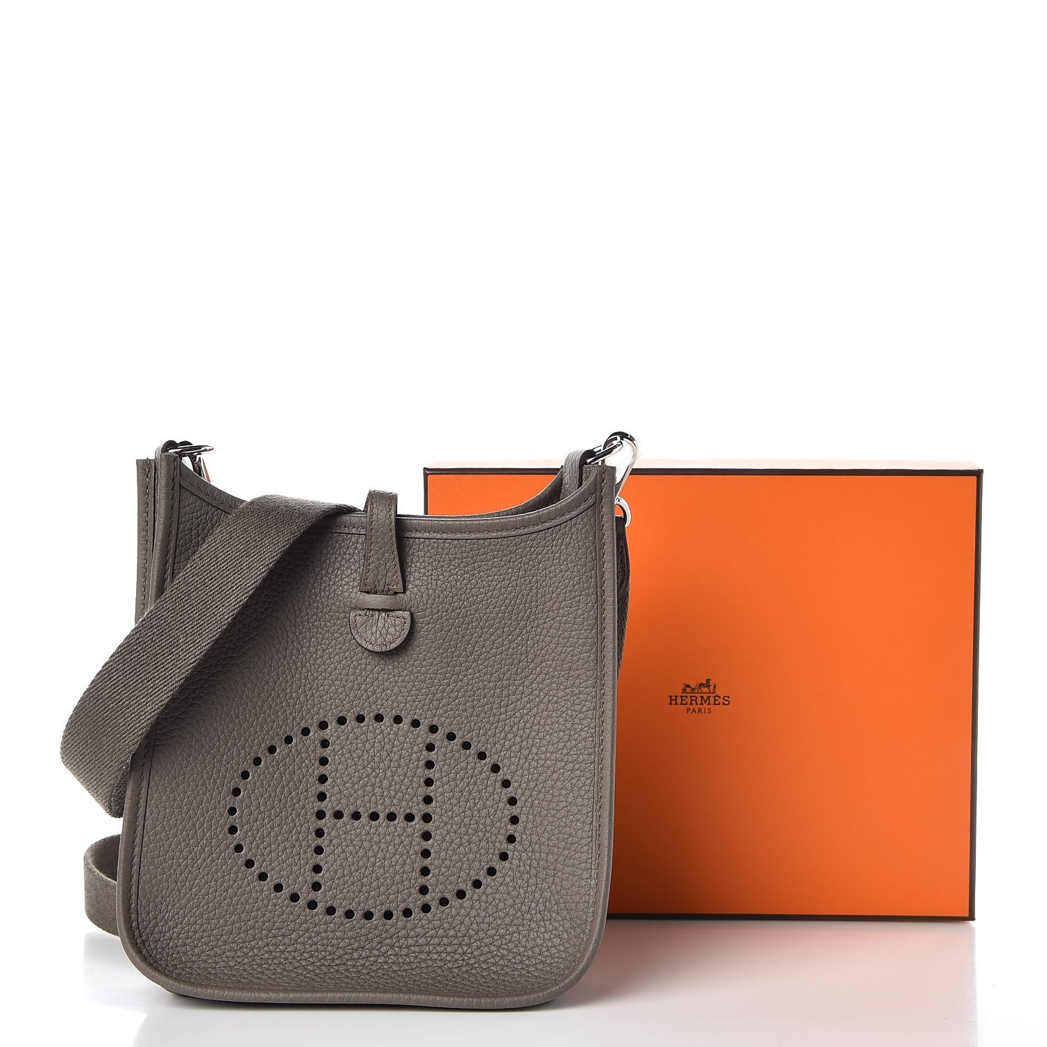 Hermes Taurillon Clemence Evelyne TPM Etain 8 of 8