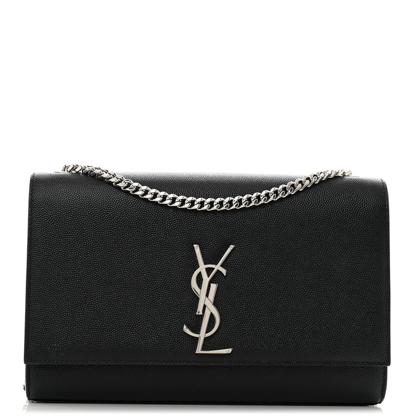 Grain De Poudre Medium Classic Monogram Kate Satchel Black