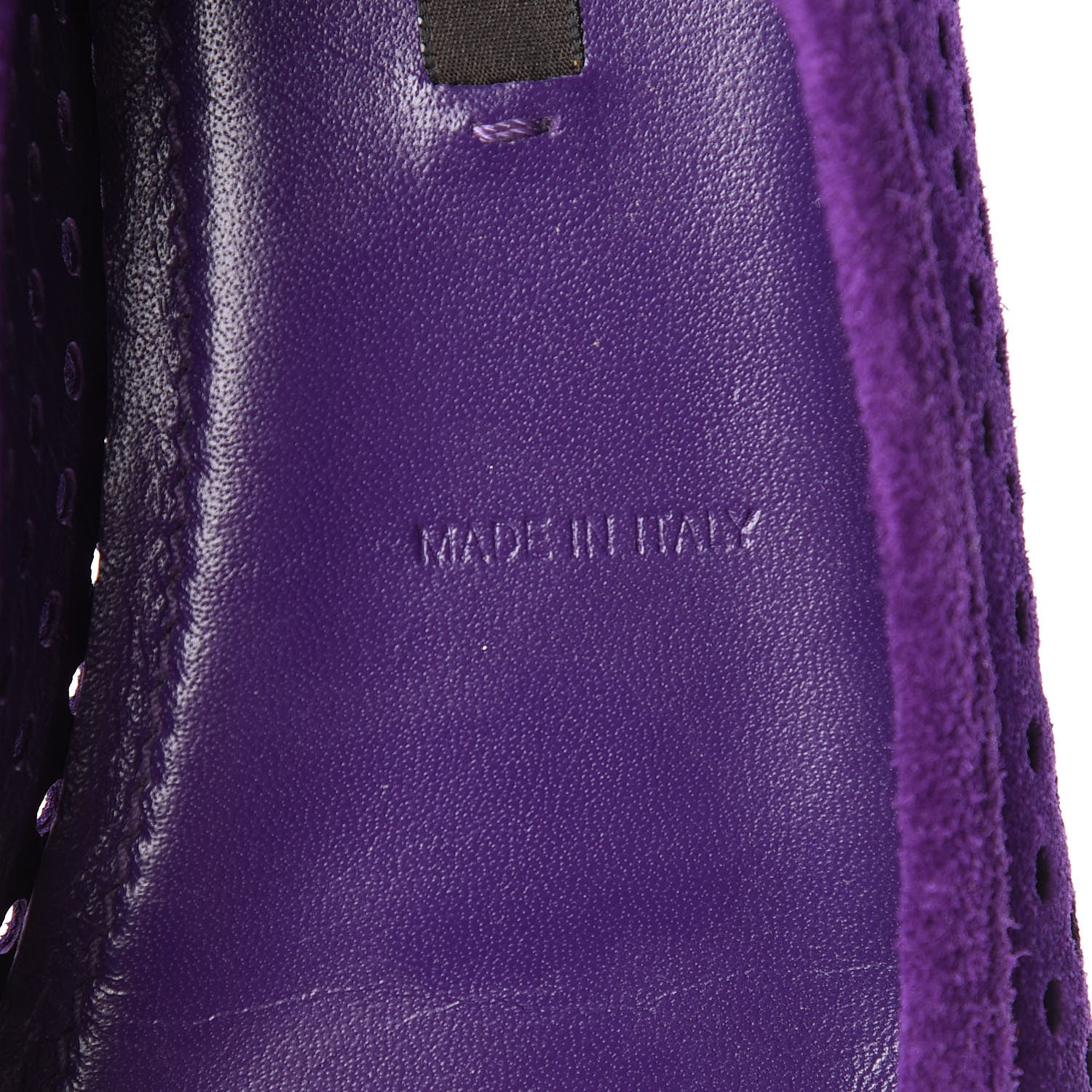 Louis Vuitton Suede Perforated Oxford Ballerina Flats 36 Violet 10 of 12