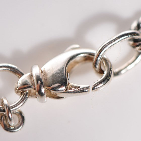 Sterling Silver Pearl Figaro Chain Necklace