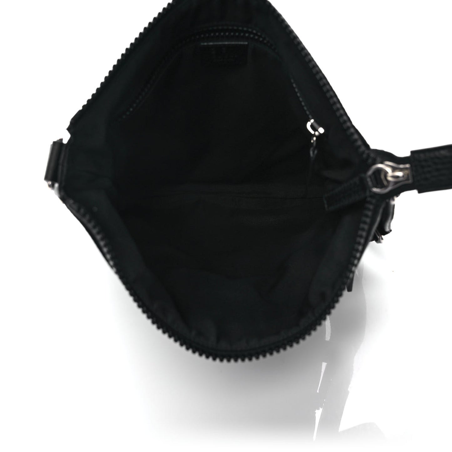 Nylon Monogram Small Flat Messenger Bag Black