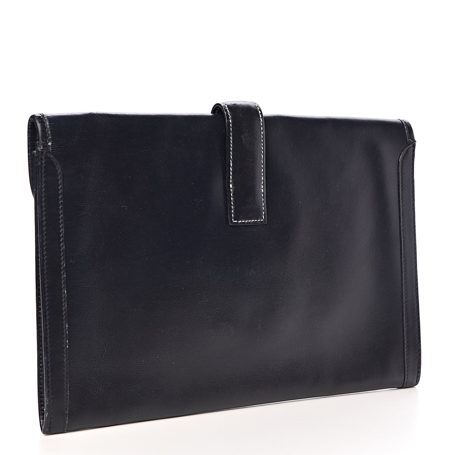 Box Calf Jige PM Clutch Bleu Marine