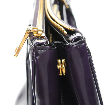 Prada Spazzolato Large Double Zip Tote Viola Fume 10 of 12