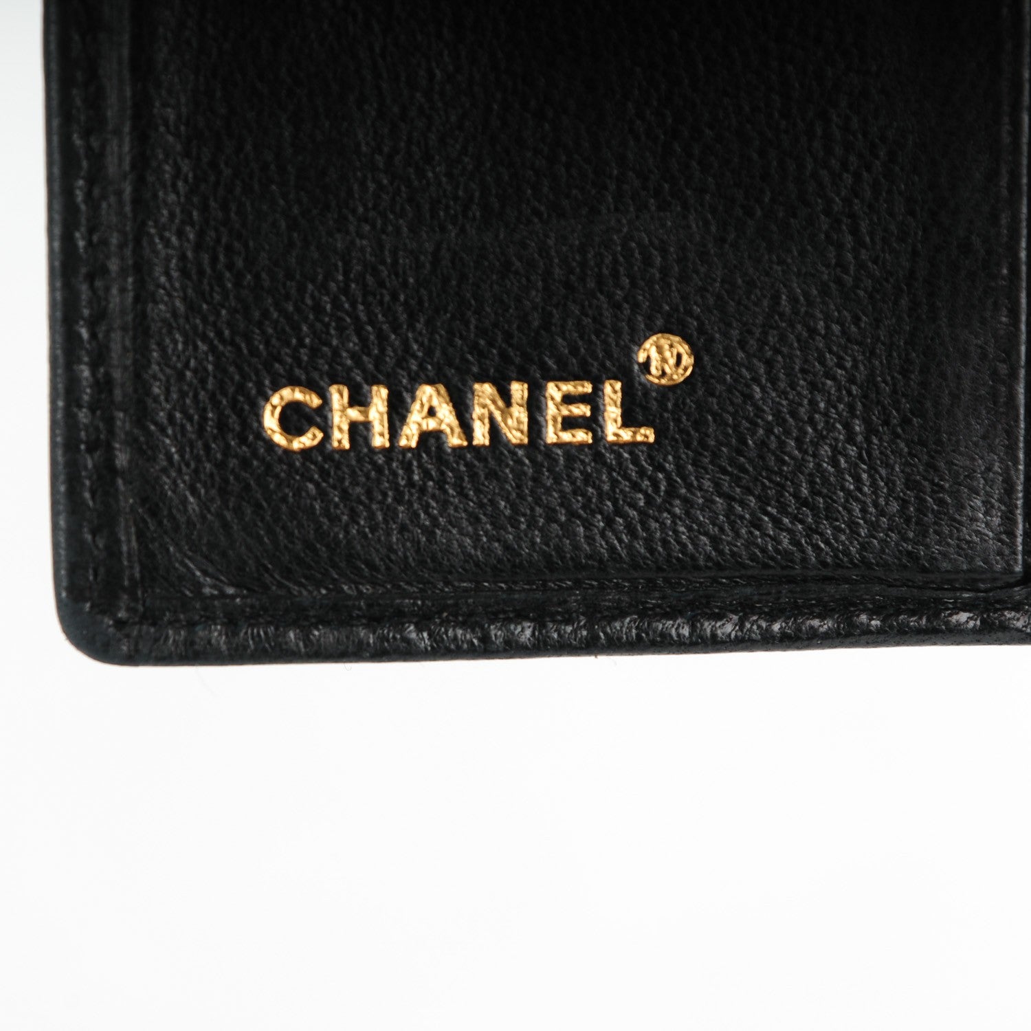 Chanel Calfskin Diamond Stitched Bi-Fold Wallet Black 6 of 8