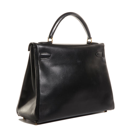 Hermes Box Kelly Retourne 32 Black 3 of 21
