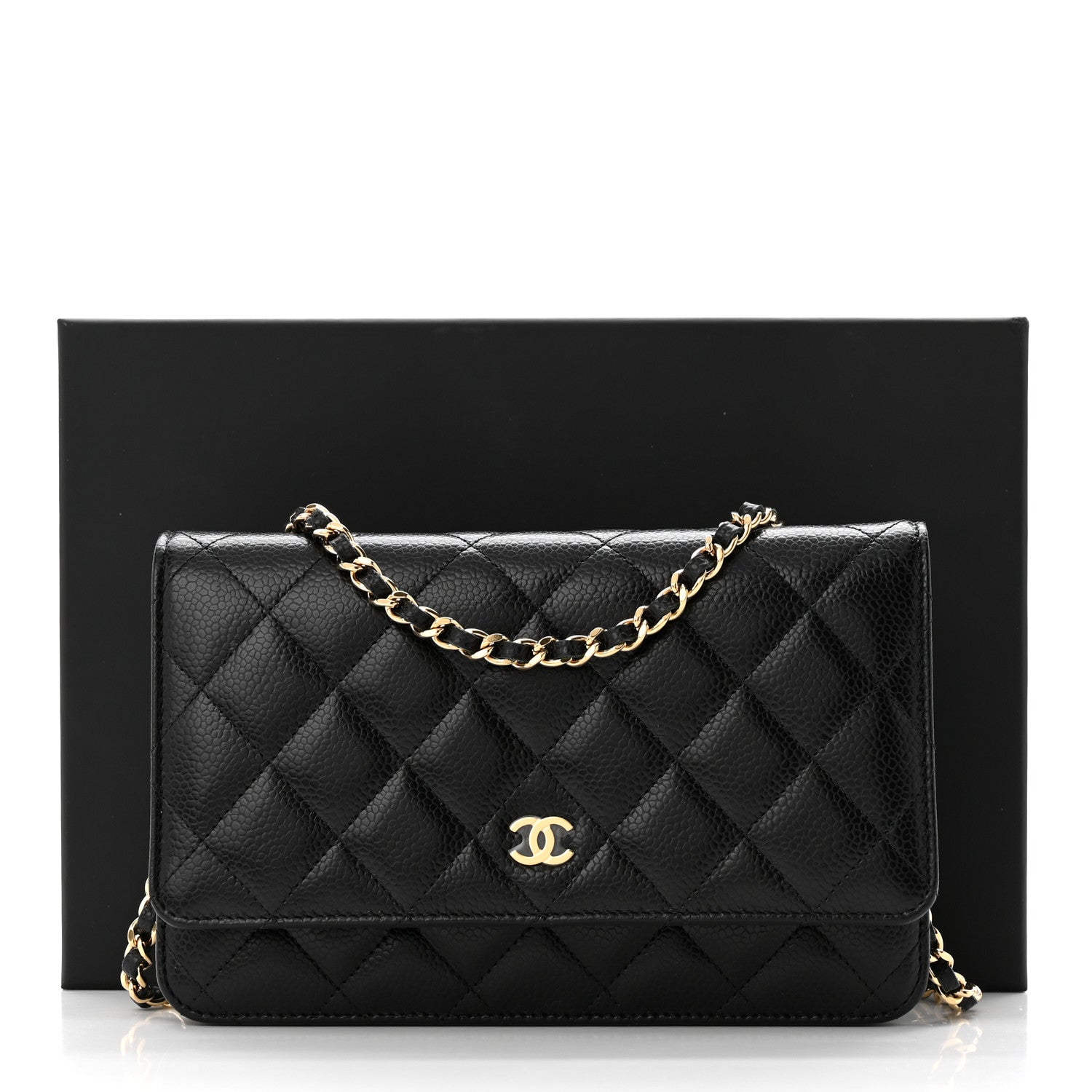 Chanel Caviar Quilted Wallet on Chain WOC Black 12 of 12