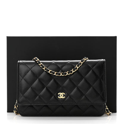 Chanel Caviar Quilted Wallet on Chain WOC Black 12 of 12