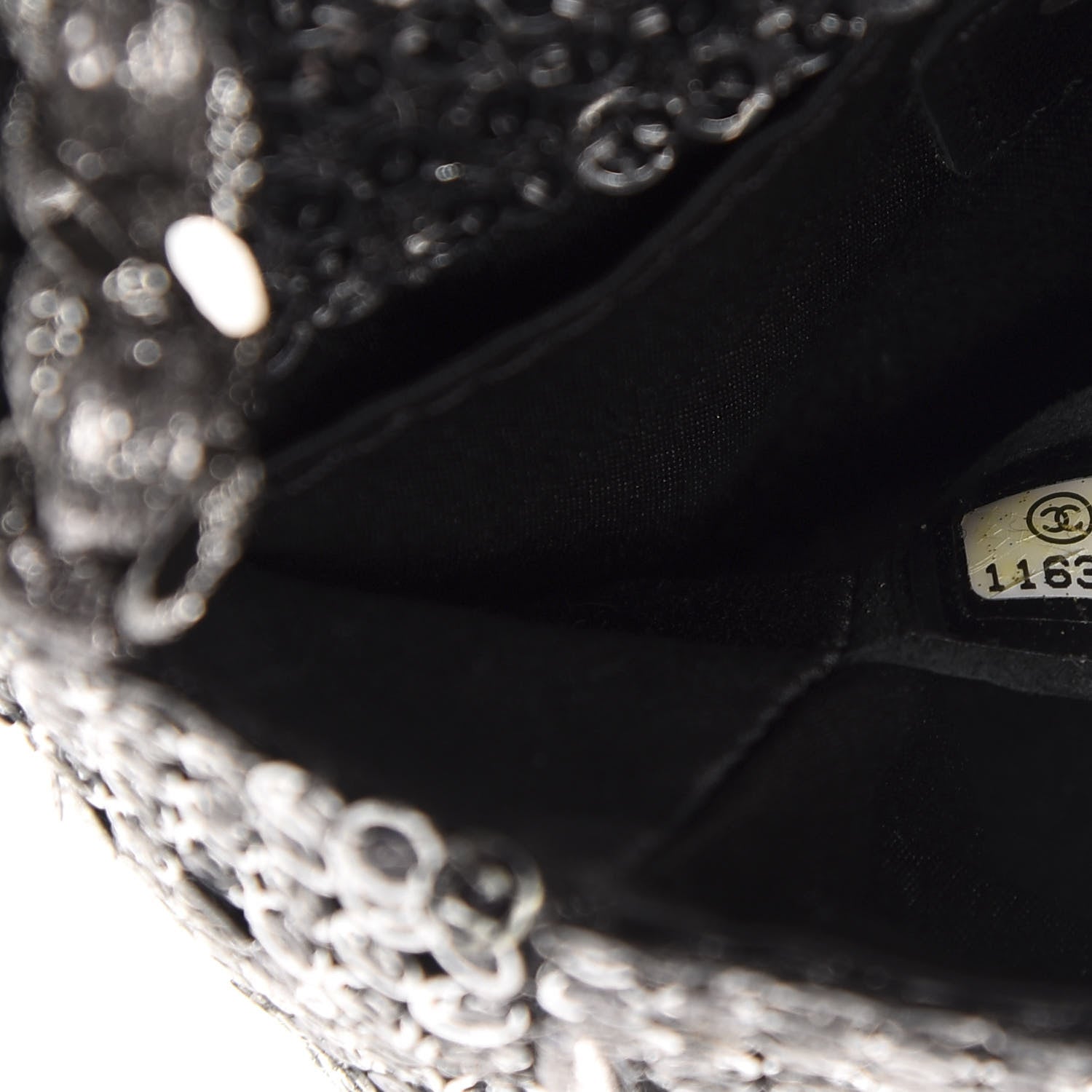 Chanel Sequin Micro Flap Dark Silver 9 of 12