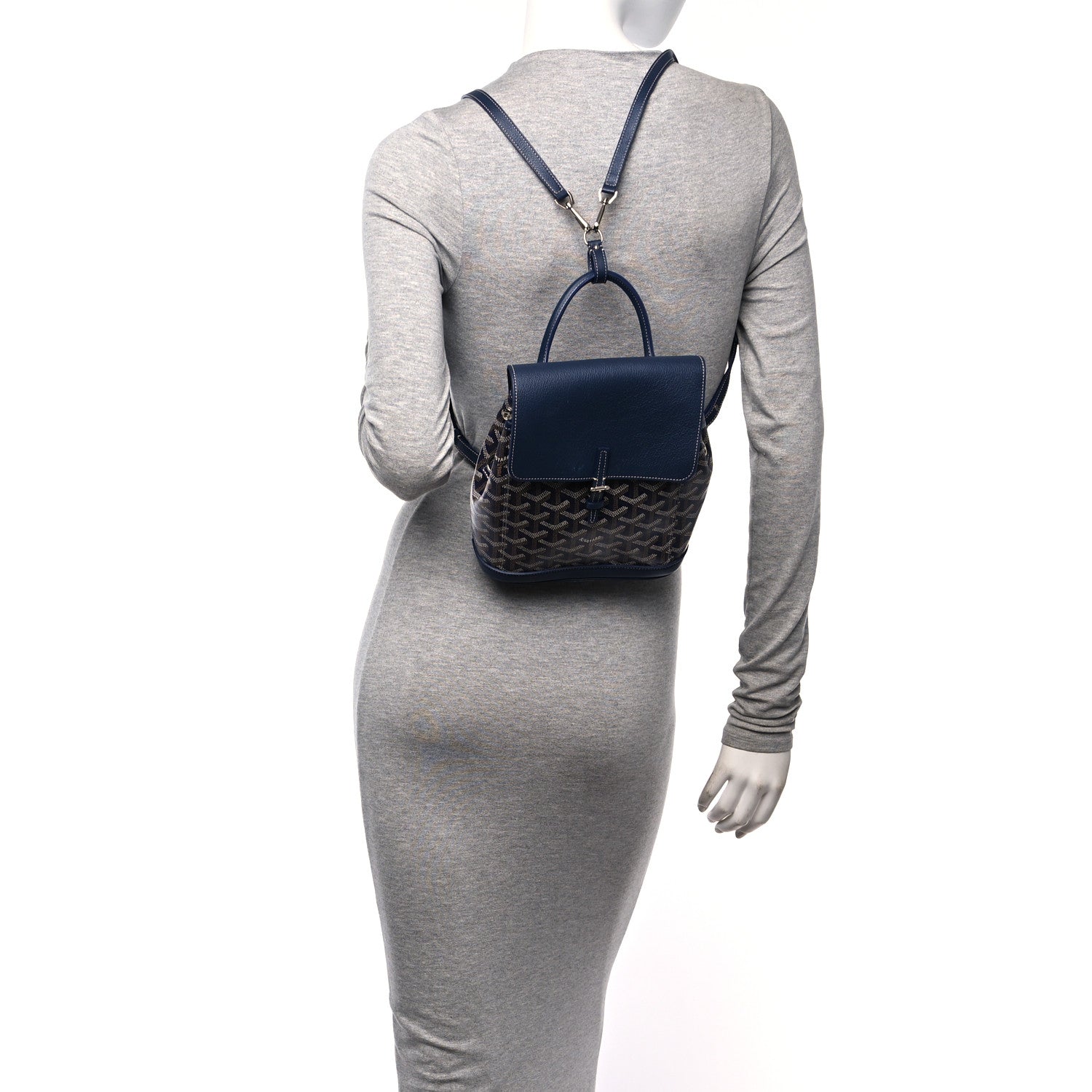 Goyard Goyardine Calfskin Mini Alpin Backpack Navy 2 of 8