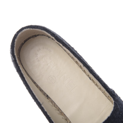 Chanel Fabric Patent Calfskin CC Espadrilles 36 Black 8 of 10