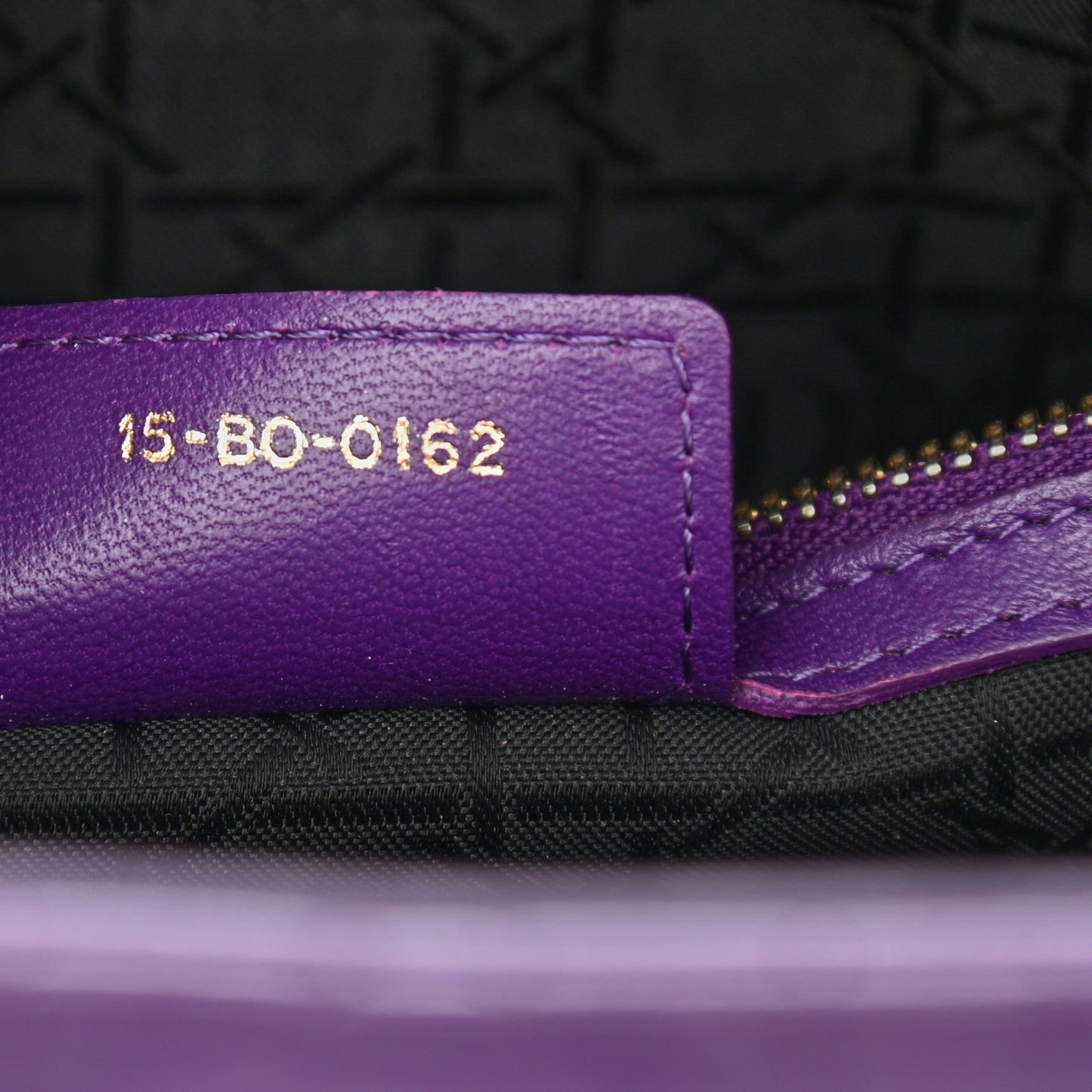 Lambskin Cannage Large Lady Dior Purple