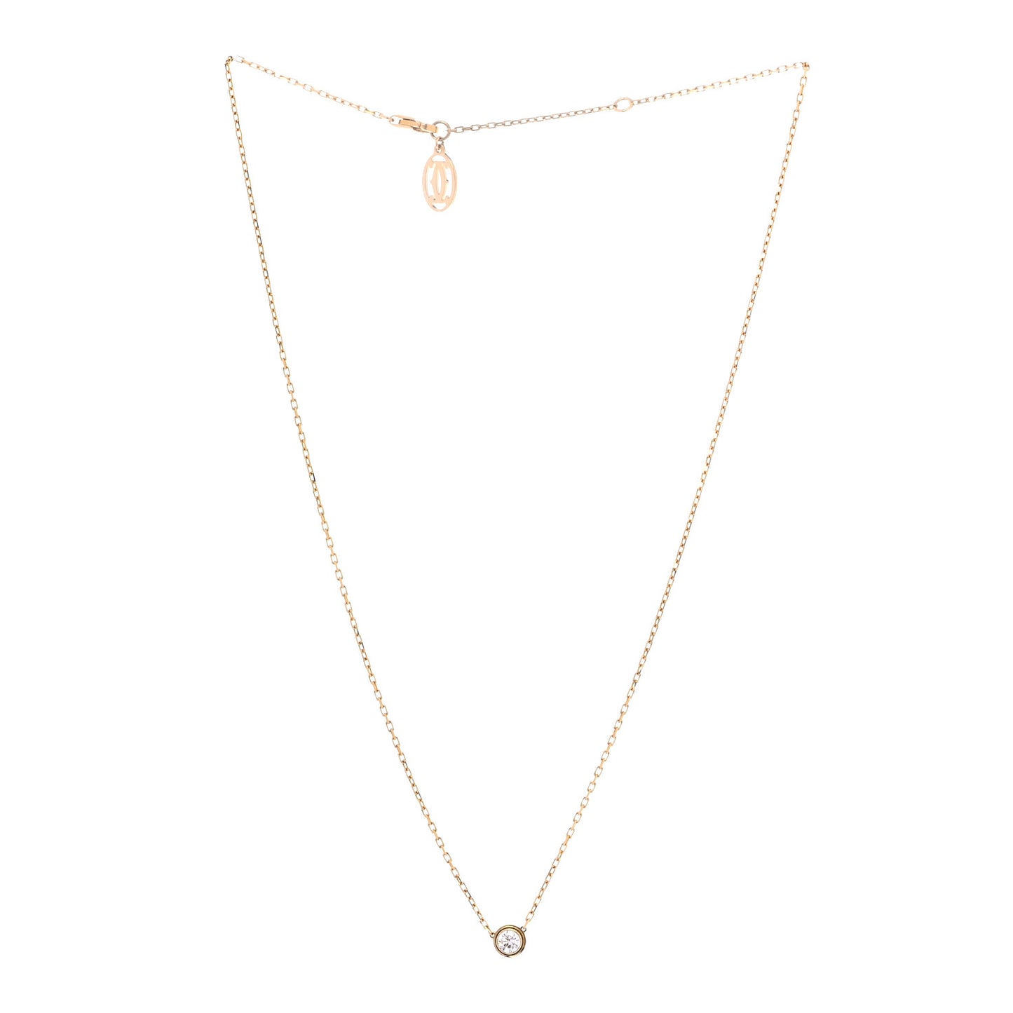 18K Yellow Gold Diamond LM D'Amour Pendant Necklace